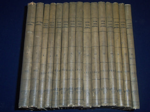 1918-1925 COLOR TRADE JOURNAL MAGAZINE BOUND VOLUME LOT OF 15 - ILLUS. - KD 3080