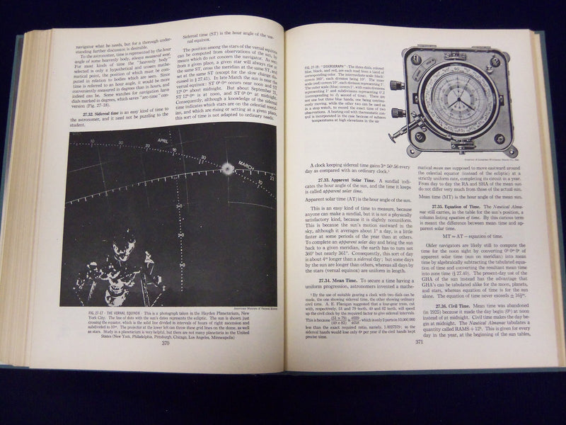 1944 MARINE AND AIR NAVIGATION BY JOHN STEWART & NEWTON PIERCE BOOK - - KD 2543