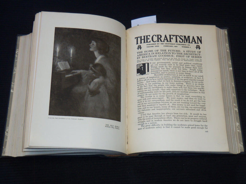 1915 OCTOBER-1916 MARCH THE CRAFTSMAN MAGAZINE BOUND VOLUME - KD 7888
