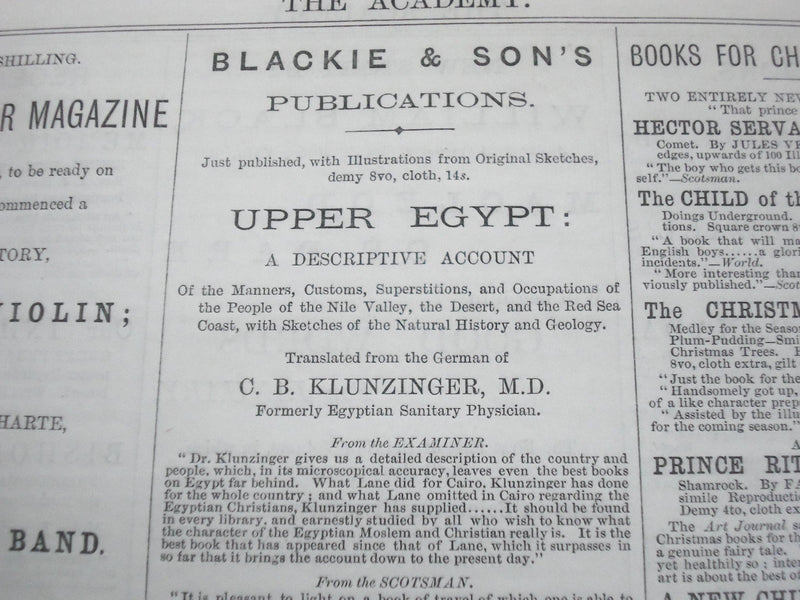 1877 THE ACADEMY WEEKLY REVIEW OF LITERATURE LOT OF 44 ISSUES - LONDON - O 2381