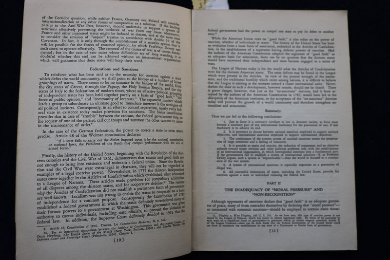 1932 ARE SANCTIONS NECESSARY TO INTERNATIONAL ORGANIZATION? - SOFTCOVER - K 1556