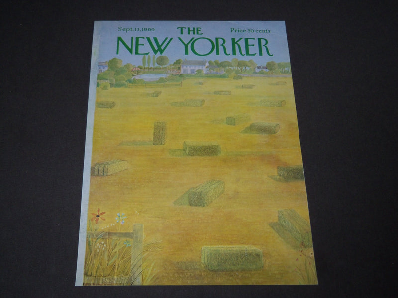 1969 SEPTEMBER 13 NEW YORKER MAGAZINE FRONT COVER ONLY - GREAT ART FOR FRAMING