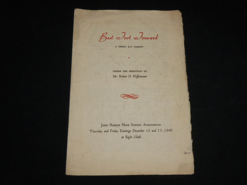 1946 DECEMBER BEST FOOT FORWARD PROGRAM - HARRIS AUDITORIUM - J 6545