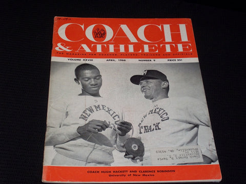 1966 APRIL COACH & ATHLETE MAGAZINE - HACKETT & ROBINSON NEW MEXICO - E 3095