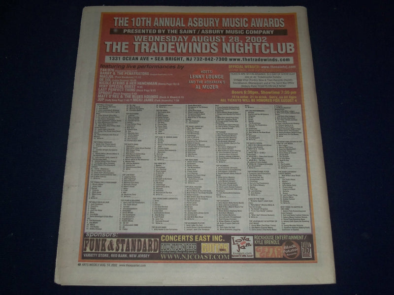 2002 AUG 14-21 AQUARIAN WEEKLY NEWSPAPER - SAMMY HAGAR & DAVID LEE ROTH - J 1160