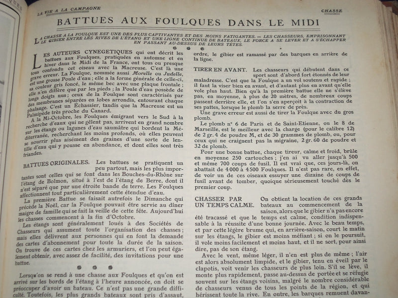 1907 LA VIE A LA CAMPAGNE FRENCH BOUND VOLUME - GREAT PHOTOS - KD 2317