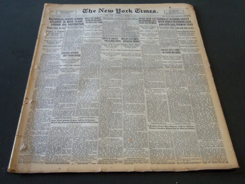 1928 OCTOBER 18 NEW YORK TIMES - CONNOLLY FOUND GUILTY WITH SEELY - NT 6514
