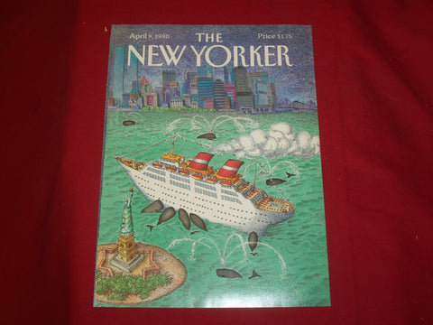 1990 APRIL 9 NEW YORKER MAGAZINE FRONT COVER ONLY - GREAT ART FOR FRAMING