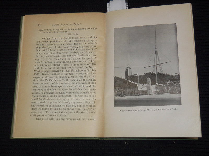 1935 FROM JAPAN TO JAPAN HARDCOVER BOOK BY G. CAIGER - HOKUSEIDO PRESS- KD 6263D
