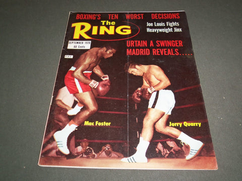 1970 SEPTEMBER THE RING MAGAZINE - MAC FOSTER AND JERRY QUARRY - SP 5305