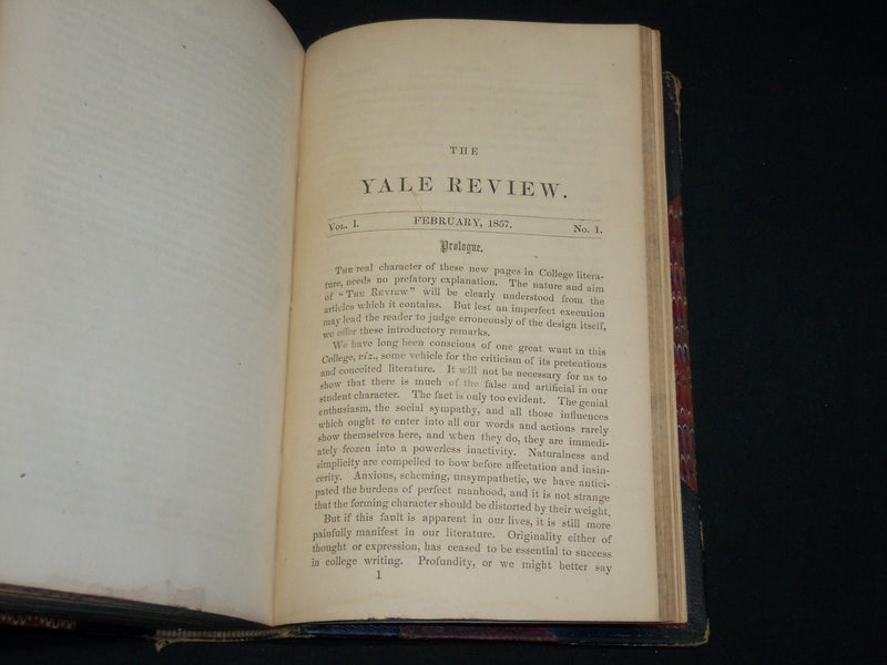 1857-1858 YALENSIA THE YALE LITERARY MAGAZINE BOUND VOLUME NO. 23 - KD 6042