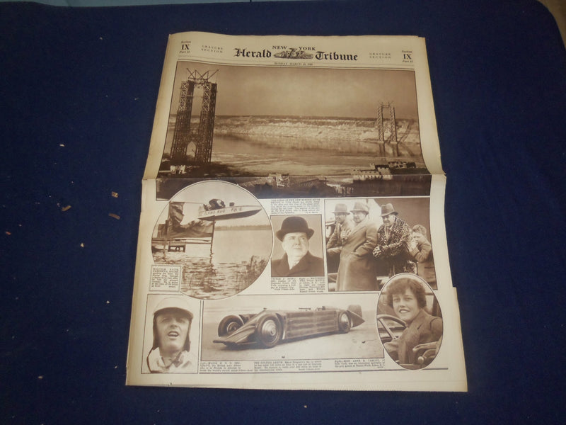 1929 MARCH 10 NEW YORK HERALD TRIBUNE GRAVURE SECTION -WASHINGTON BRIDGE-NP 4989