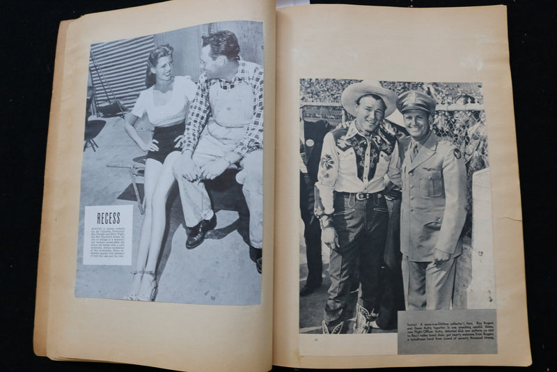 1940'S MOVIE STARS SCRAPBOOK - JAMES STEWART - LANA TURNER - E 24948