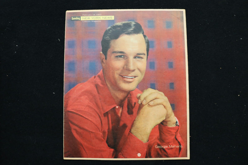 1965 FEB 14 SUNDAY NY NEWS COLOROTO MAGAZINE - GEORGE MAHARIS COVER - E 25469