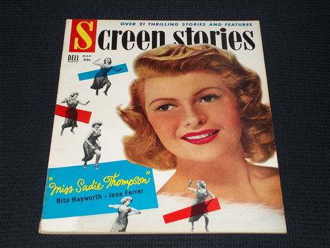 1954 MARCH SCREEN STORIES MAGAZINE - RITA HAYWORTH FRONT COVER - E 14115