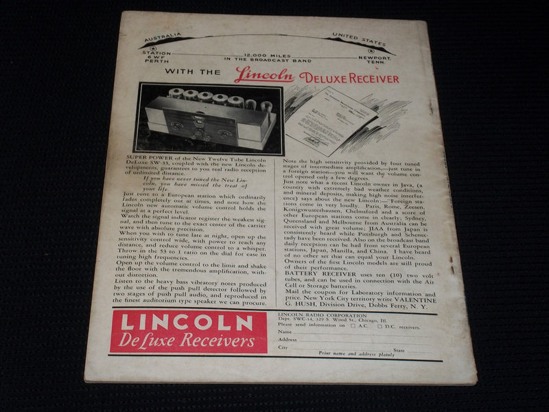 1932 DECEMBER SHORT WAVE CRAFT MAGAZINE NICE COVER - E 111