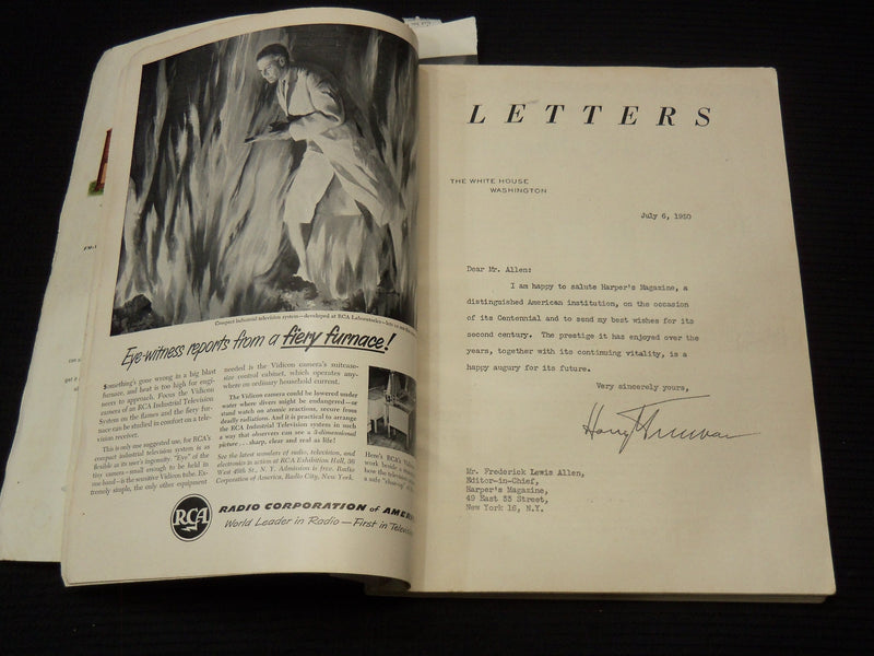 1950 OCTOBER HARPER'S MAGAZINE - CENTENNIAL ISSUE 1850-1950 - K 2143
