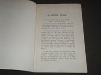 1917 A LASTING PEACE CONVERSATION BETWEEN X & Y BOOK BY G. W. PROTHERO - J 7205