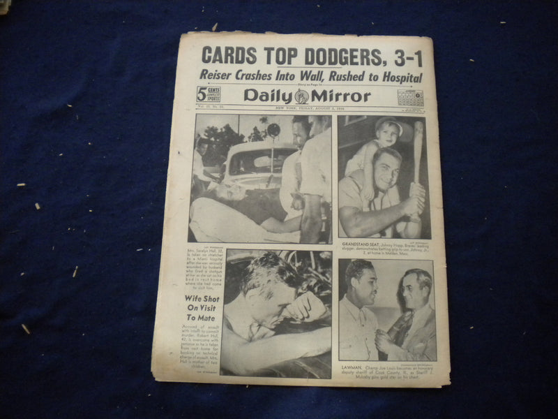 1946 AUG 2 NEW YORK DAILY MIRROR NEWSPAPER - N.J. COP ESCAPES KIDNAP - NP 5995