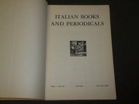 1958 OCTOBER ITALIAN BOOKS AND PERIODICALS - ROME - J 3559