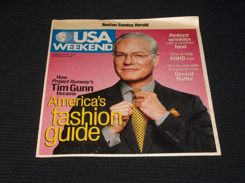 2009 AUGUST 28 BOSTON SUNDAY HERALD USA MAGAZINE - TIM GUNN - E 4910