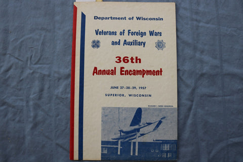 1957 VETERANS OF FOREIGN WARS & AUXILIARY ENCAMPMENT PROGRAM- WISCONSIN -K 2999