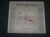 2019 SEPTEMBER 15 NEW YORK TIMES - SAUDI OIL SUPPLY IN DANGER BY DRONE STRIKES