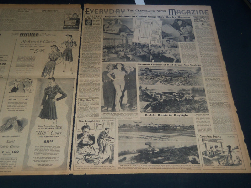 1941 JULY 25 CLEVELAND NEWS NEWSPAPER - U. S. DRAFTS JAPAN REPRISAL - NT 7468