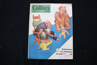 1943 MARCH 20 COLLIER'S MAGAZINE - A FAMILY OF MONKEYS COVER - E 11053
