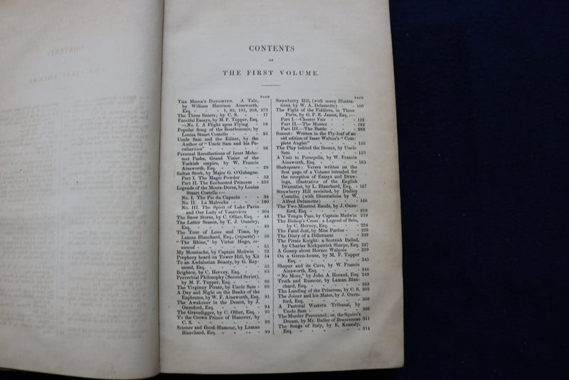 1872 AINSWORTH'S MAGAZINE, VOLUME I HARDCOVER BOOK BY WILLIAM AINSWORTH- KD 9455