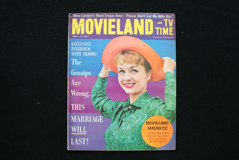 1961 JUNE MOVIELAND AND TV TIME MAGAZINE - DEBBIE REYNOLDS COVER - E 24492