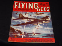 1942 APRIL FLYING ACES MAGAZINE ILLUSTRATED FRONT COVER - E 148
