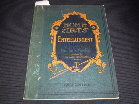 1922 HOME ARTS & ENTERTAINMENT SUPPLEMENT - WOMAN'S WEEKLY MAGAZINE - KD 7985