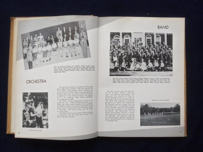 1955 SHADOWS HENRY B. WHITEHORNE HIGH SCHOOL YEARBOOK - VERONA, NJ - YB 3019