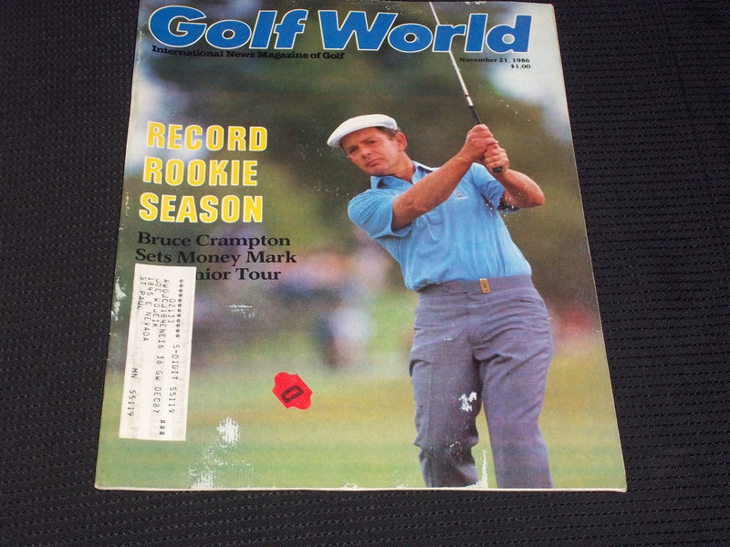 1986 NOVEMBER 21 GOLF WORLD MAGAZINE - BRUCE CRAMPTON FRONT COVER - E 5535A