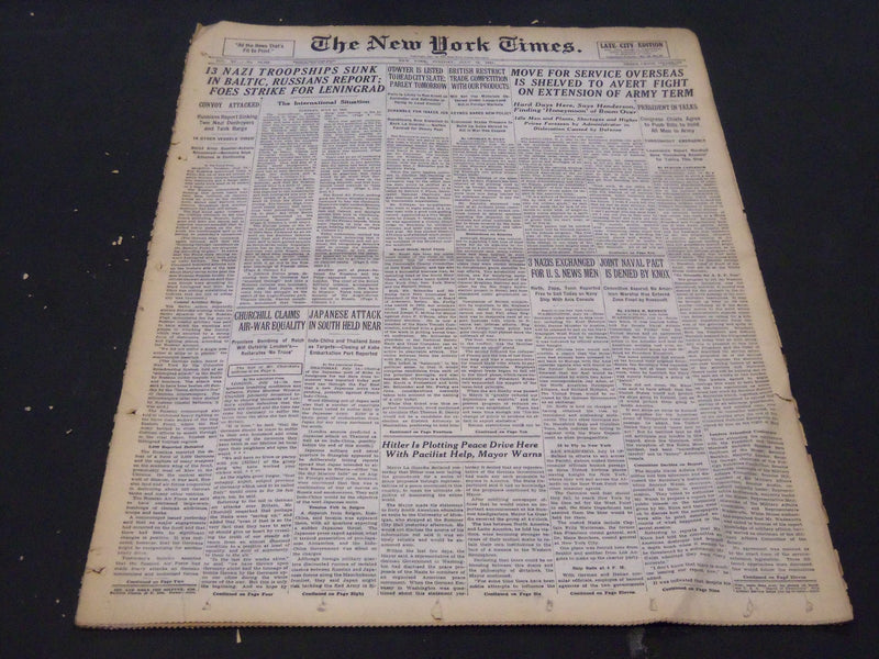 1941 JULY 15 NEW YORK TIMES - DIMAGGIO RUNS STREAK TO 54 - NT 5157