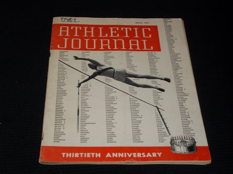 1951 MARCH ATHLETIC JOURNAL MAGAZINE - 30TH ANNIVERSARY COVER - E 5833