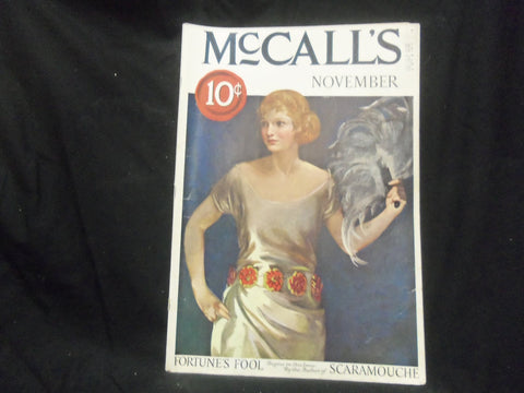 1922 NOVEMBER MCCALL'S MAGAZINE - GREAT PHOTOS AND ADS - ST 1140