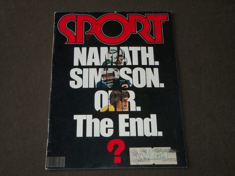 1977 MARCH SPORT MAGAZINE - NAMATH, SIMPSON, ORR THE END? - CW 406