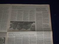 1995 AUG 14 THE NEW YORK TIMES-MICKEY MANTLE DIED- LOSES CANCER BATTLE - NP 3019