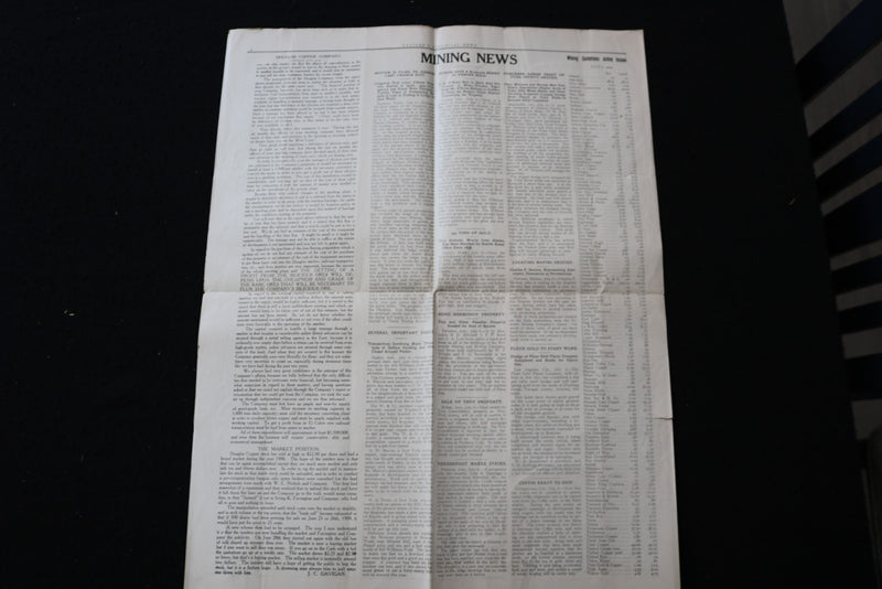 1908-1909 GAVIGAN'S FINANCIAL NEWS NEWSPAPER - LOT OF 2 - K 2947