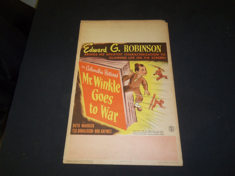 1944 MR. WINKLE GOES TO WAR MOVIE POSTER - EDWARD G. ROBINSON - P 497