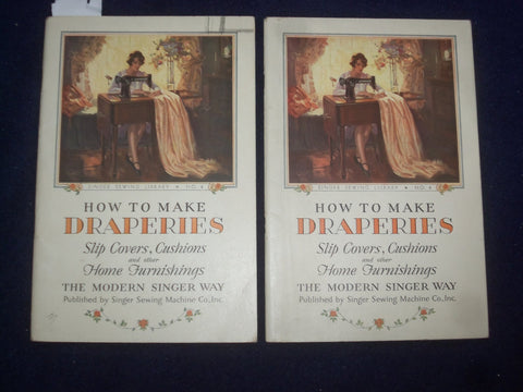 1929 HOW TO MAKE DRAPERIES, SLIP COVERS, CUSHIONS AND OTHER - LOT OF 2 - J 9468