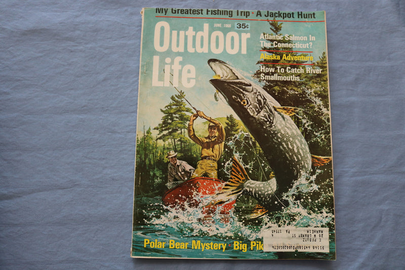 1968 JUNE OUTDOOR LIFE MAGAZINE - ILLUSTRATED COVER, STORIES, PHOTOS - E 9017