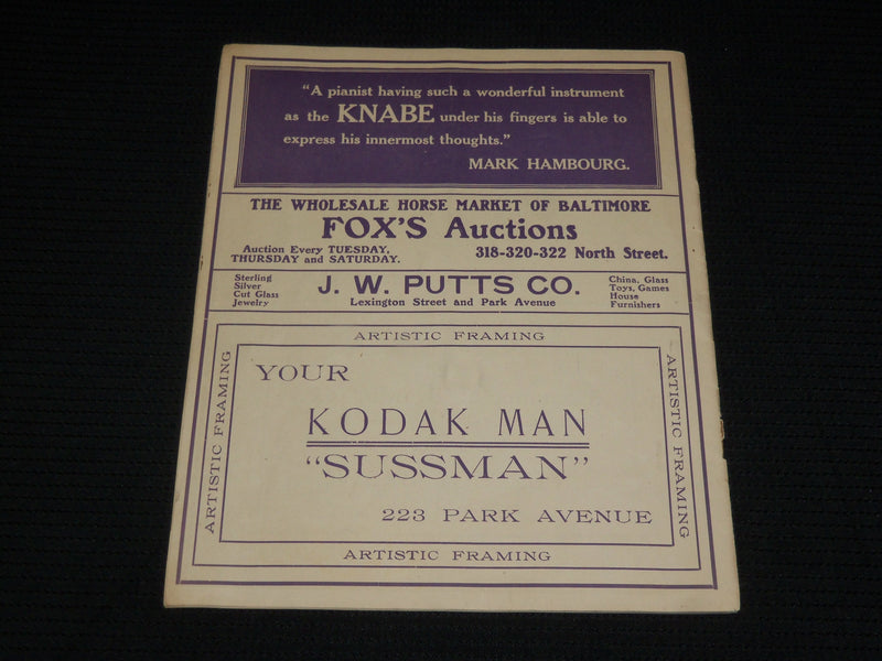 1908-1909 THE MELTING POT PROGRAM - BALTIMORE PERFECT PLAYHOUSE - J 6872