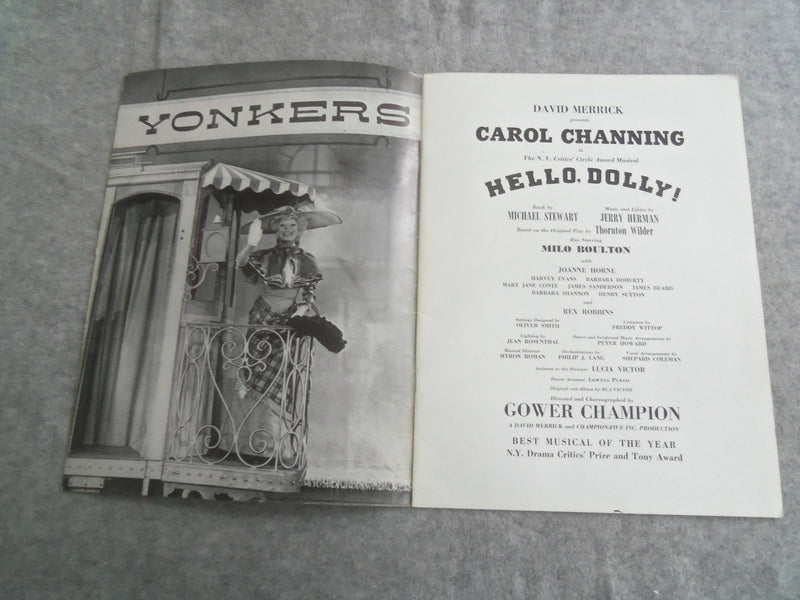1967 HELLO, DOLLY! PROGRAM - CAROL CHANNING - DENVER AUDITORIUM THEATRE - J 7634