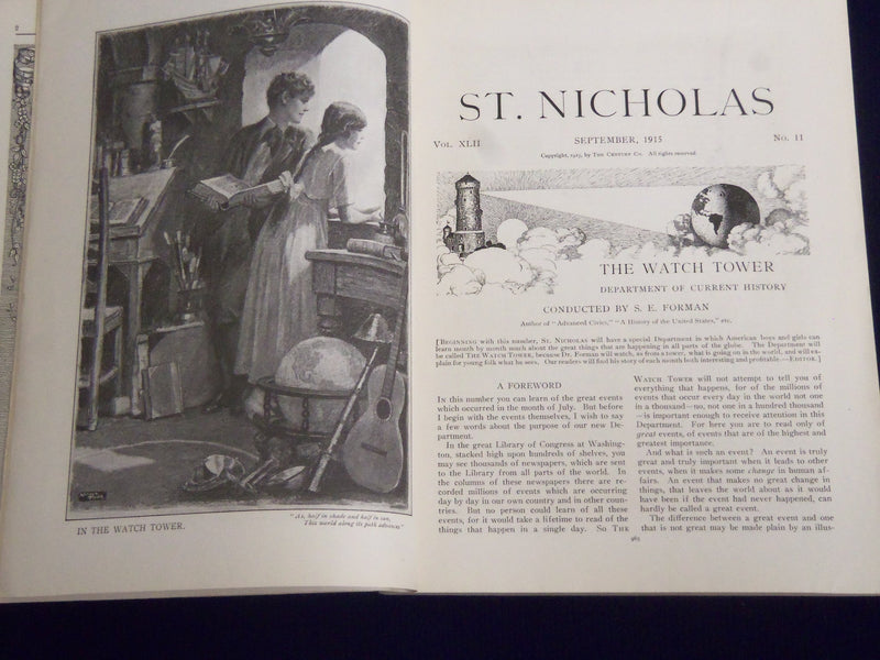 1915 SEPTEMBER ST. NICHOLAS MAGAZINE - NORMAN ROCKWELL ILLUSTRATIONS - SP 2507