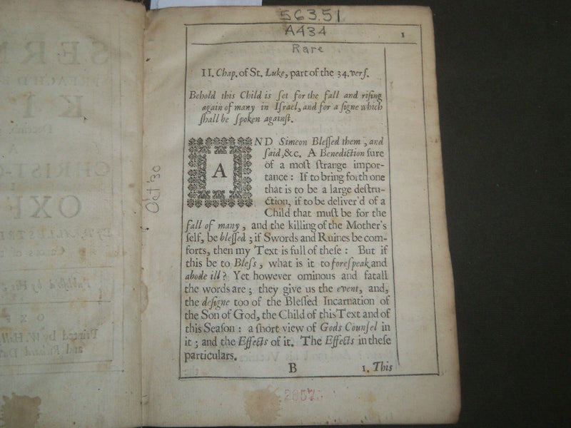 1666 A SERMON PREACHED BEFORE THE KING & SERMON BEFORE THE COURT - J 4801
