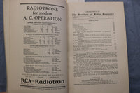 1927 AUGUST PROCEEDINGS OF INSTITUTE OF RADIO ENGINEERS SOFTCOVER BOOK - K 3234