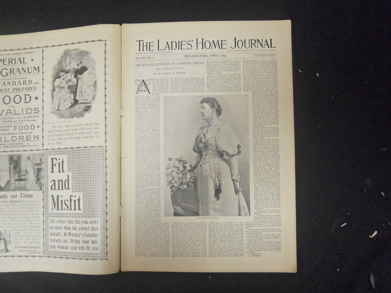 1895 APRIL LADIES' HOME JOURNAL MAGAZINE - C.D. GIBSON COVER - ST 4487